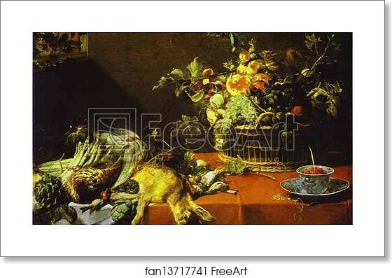 Free art print of Still Life with Fruit Basket and Game by Frans Snyders Free art print of Still Life with Fruit Basket and Game by Frans Snyders