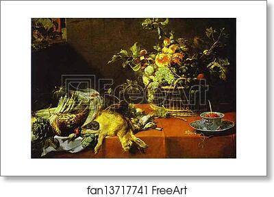 Free art print of Still Life with Fruit Basket and Game by Frans Snyders Free art print of Still Life with Fruit Basket and Game by Frans Snyders