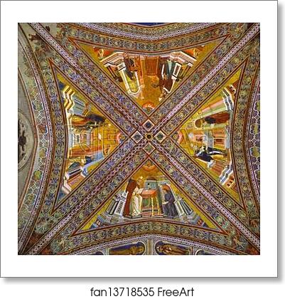 Free art print of Vault of the Doctors of the Church by Giotto