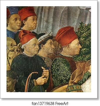 Free art print of Procession of the Magus Balthazar. Detail by Benozzo Gozzoli