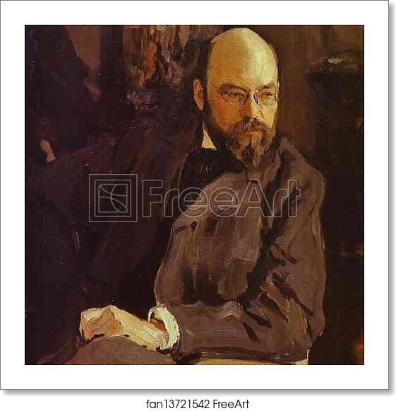 Free art print of Portrait of the Artist Ilya Ostroukhov by Valentin Serov