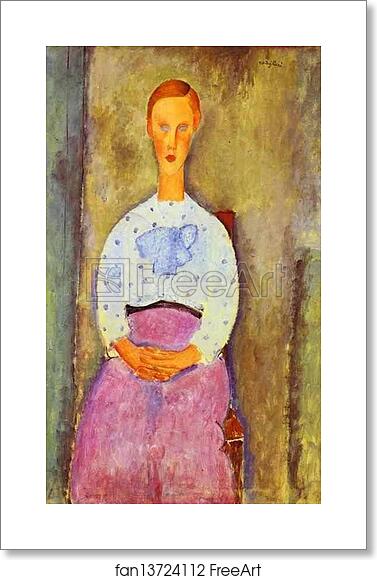 Free art print of Jeaune fille au corsage a pois by Amedeo Modigliani Free art print of Jeaune fille au corsage a pois by Amedeo Modigliani