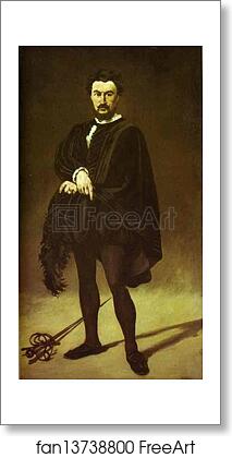 Free art print of The Tragic Actor (Rouvière as Hamlet) by Edouard Manet