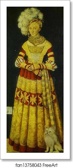 Free art print of Portrait of Duchess Katharine of Mecklenburg by Lucas Cranach The Elder