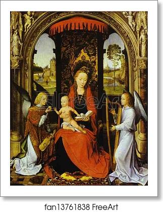 Free art print of Madonna and Child with Angels by Hans Memling