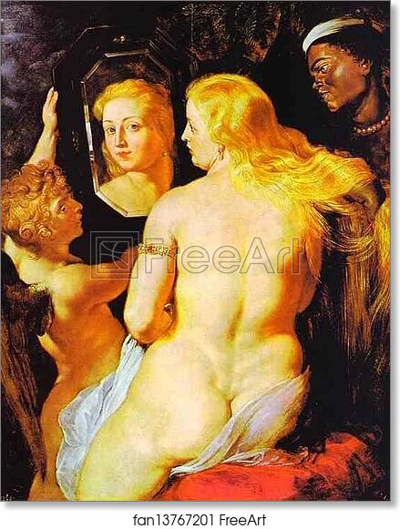 Free art print of Venus at a Mirror by Peter Paul Rubens