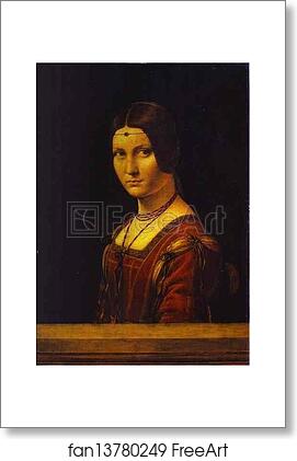 Free art print of Portrait of an Unknown Woman (La Belle Ferroniere) by Leonardo Da Vinci