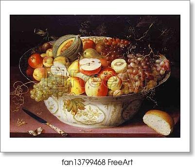 Free art print of Still Life of fruit in a Wan-li Bowl by Osias Beert