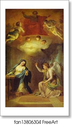 Free art print of Annunciation by Anton Raphael Mengs