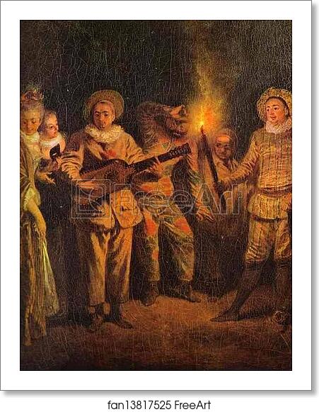Free art print of Love in the Italian Theater. Detail by Jean-Antoine Watteau Free art print of Love in the Italian Theater. Detail by Jean-Antoine Watteau