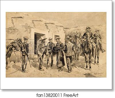 Free art print of U. S. Cavalry Hunting Garza Men on the Rio Grande by Frederic Remington Free art print of U. S. Cavalry Hunting Garza Men on the Rio Grande by Frederic Remington