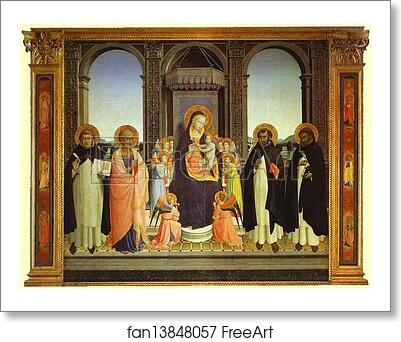 Free art print of Fiesole Triptych by Fra Angelico