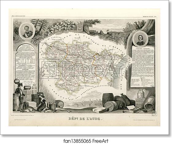 Free art print of Dépt. de l'Aude (région du sud-est) by Victor Jules Levasseur Free art print of Dépt. de l'Aude (région du sud-est) by Victor Jules Levasseur
