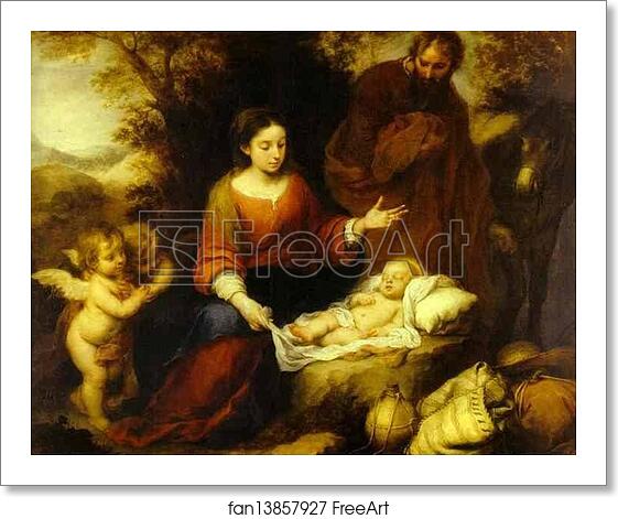 Free art print of Rest on the Flight into Egypt by Bartolomé Esteban Murillo Free art print of Rest on the Flight into Egypt by Bartolomé Esteban Murillo