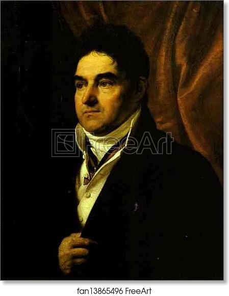 Free art print of Portrait of V. S. Khvostov by Orest Kiprensky