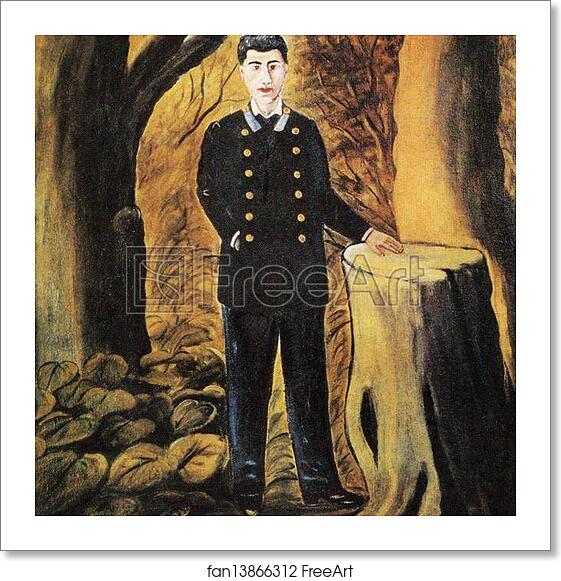 Free art print of Portrait of Ilya Zdanevich by Niko Pirosmani