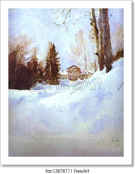 Free art print of Winter in Abramtsevo. The Mansion by Valentin Serov Free art print of Winter in Abramtsevo. The Mansion by Valentin Serov