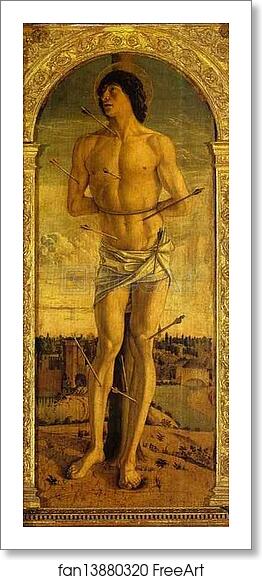 Free art print of St. Sebastian (Panel of St. Vincent Ferrar Polyptych) by Giovanni Bellini Free art print of St. Sebastian (Panel of St. Vincent Ferrar Polyptych) by Giovanni Bellini