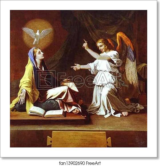 Free art print of The Annunciation by Nicolas Poussin Free art print of The Annunciation by Nicolas Poussin