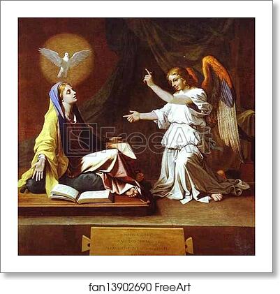 Free art print of The Annunciation by Nicolas Poussin