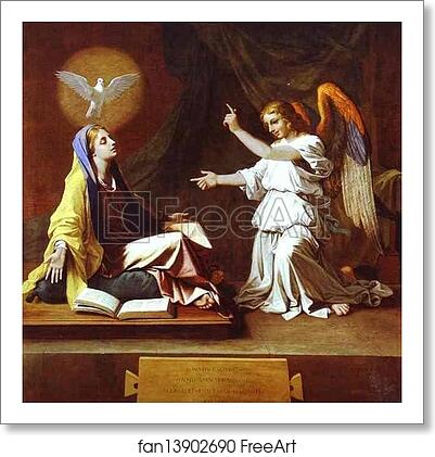 Free art print of The Annunciation by Nicolas Poussin Free art print of The Annunciation by Nicolas Poussin