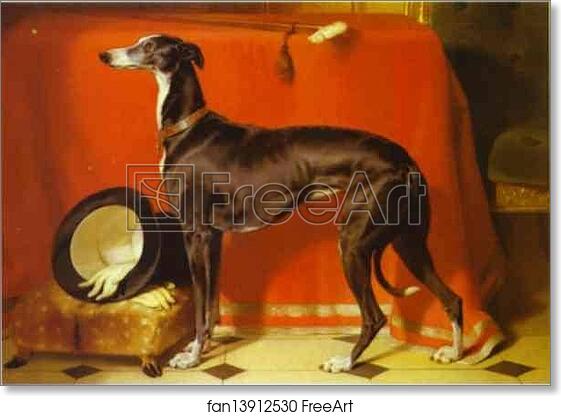 Free art print of Eos, A Favorite Greyhound, the Property of H.R.H. Prince Albert by Sir Edwin Landseer