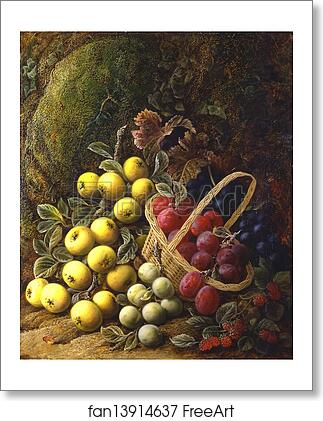 Free art print of Apples, Plums, Raspberries and Grapes by George Clare Free art print of Apples, Plums, Raspberries and Grapes by George Clare