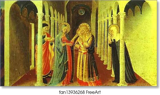 Free art print of Annunciation. Presentation in the Temple by Fra Angelico