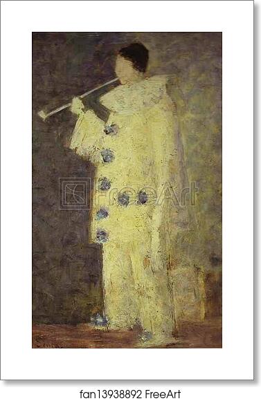 Free art print of Pierrot with a White Pipe. (Aman-Jean) by Georges Seurat Free art print of Pierrot with a White Pipe. (Aman-Jean) by Georges Seurat