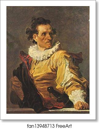 Free art print of Portrait of Man ("The Warrior") by Jean-Honoré Fragonard