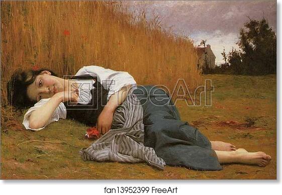Free art print of Rest in Harvest by William-Adolphe Bouguereau