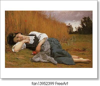 Free art print of Rest in Harvest by William-Adolphe Bouguereau
