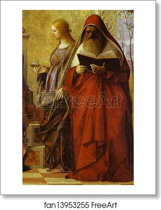 Free art print of Sacra Conversazione. Detail by Giovanni Bellini