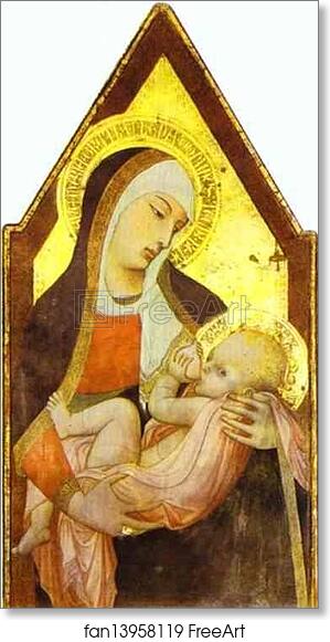 Free art print of Madonna of the Milk by Ambrogio Lorenzetti