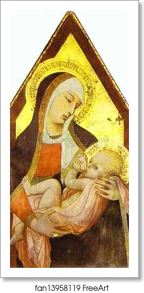 Free art print of Madonna of the Milk by Ambrogio Lorenzetti