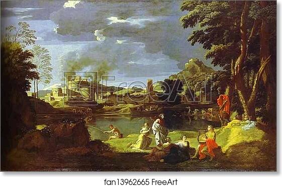 Free Art Print Of Landscape With Orpheus And Eurydice By Nicolas ...