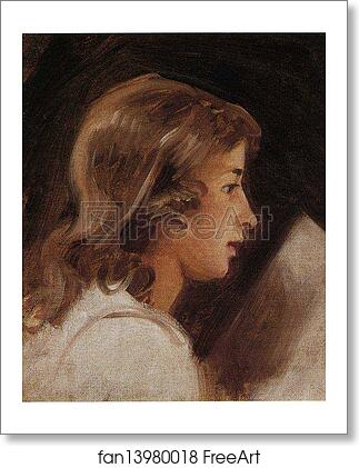 Free art print of Study of a Boy Reading by George Romney