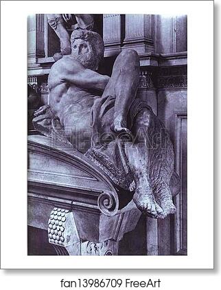 Free art print of Tomb of Giuliano de' Medici. Detail. Day by Michelangelo Free art print of Tomb of Giuliano de' Medici. Detail. Day by Michelangelo