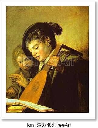 Free art print of Two Boys Singing by Frans Hals