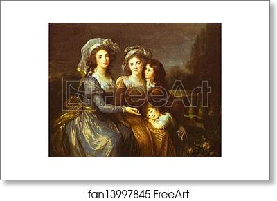 Free art print of The Marquise de Peze and the Marquise de Rouget with Her Two Children by Louise-Elisabeth Vigée-Lebrun
