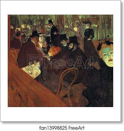Free art print of At the Moulin Rouge by Henri De Toulouse-Lautrec