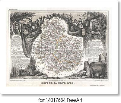 Free art print of Dept. de la Cote d'Or. by Victor Jules Levasseur Free art print of Dept. de la Cote d'Or. by Victor Jules Levasseur