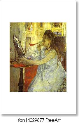 Free art print of Young Woman Powdering Herself by Berthe Morisot