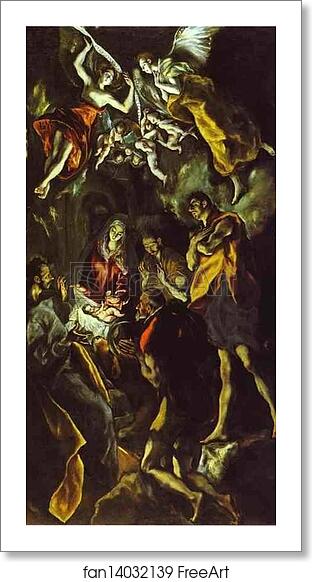 Free art print of The Adoration of the Shepherds by El Greco