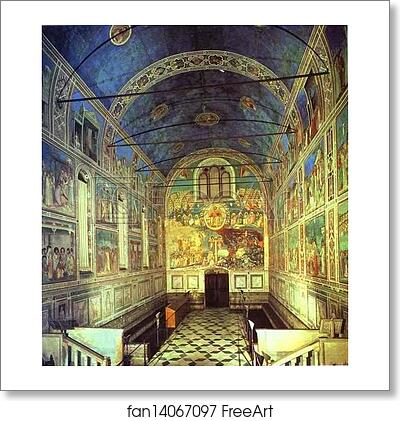 Free art print of View of the interior towards the entrance by Giotto