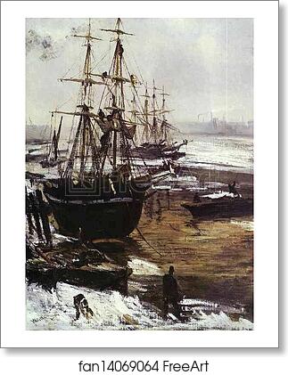 Free art print of The Thames in Ice by James Abbott Mcneill Whistler