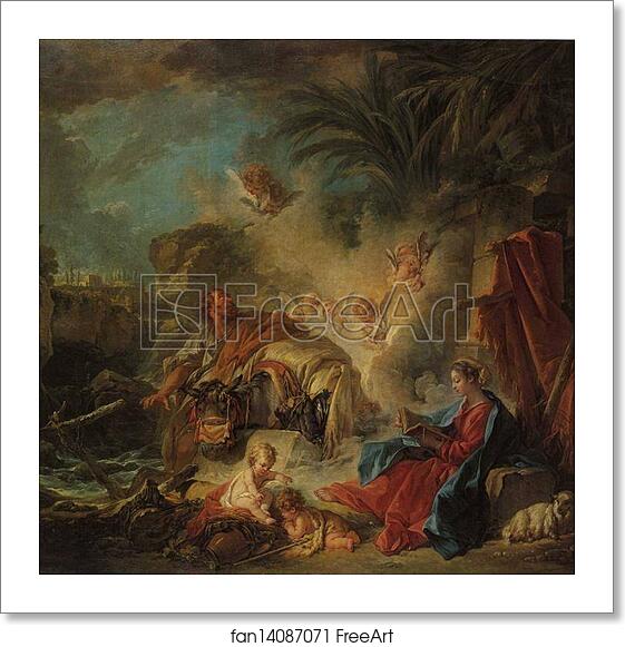 Free art print of Rest on the Flight to Egypt by François Boucher Free art print of Rest on the Flight to Egypt by François Boucher