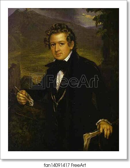 Free art print of Portrait of Karl Brulloff by Vasily Tropinin Free art print of Portrait of Karl Brulloff by Vasily Tropinin
