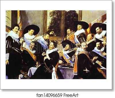 Free art print of Banquet of the Officers of the Civic Guard of St. Andrew by Frans Hals