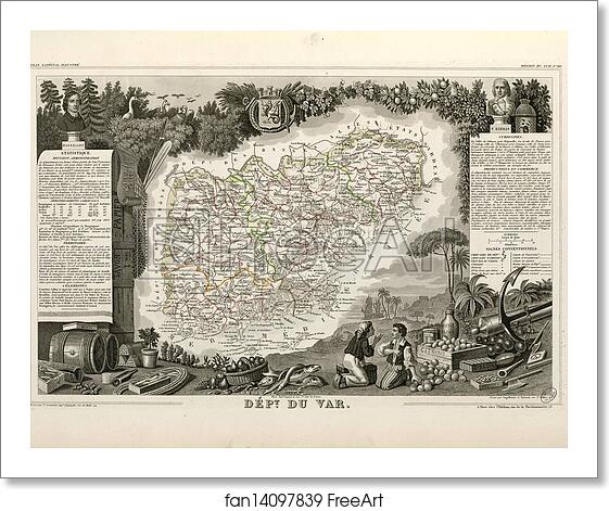 Free art print of Dépt. du Var (région du sud) by Victor Jules Levasseur